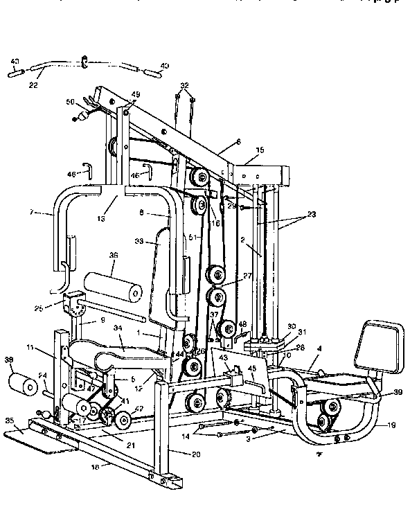 Gold's Gym G4395 unit parts diagram