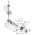 Kenmore 11026932691 gearcase, motor and pump diagram