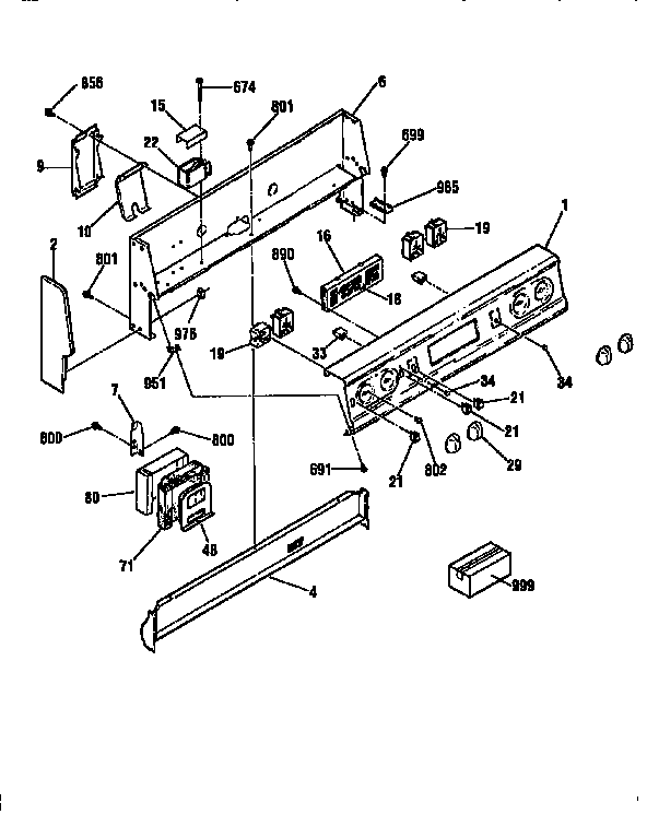 Kenmore 91195869790 backguard section diagram