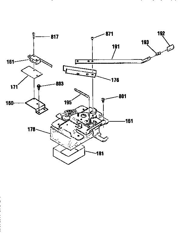 Kenmore 91195869790 door lock section diagram