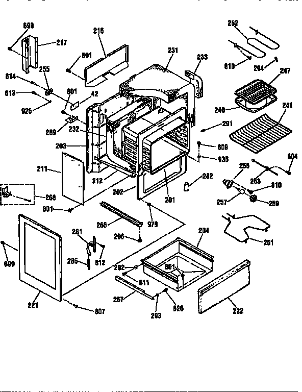Kenmore 91193566790 body section diagram