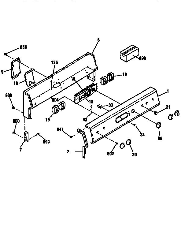 Kenmore 91194381790 backguard section diagram