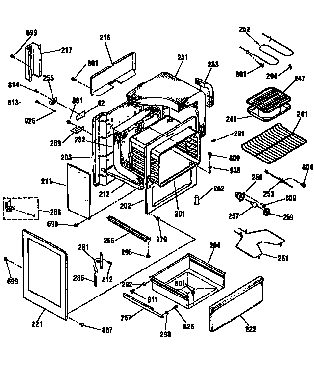 Kenmore 91194381790 body section diagram