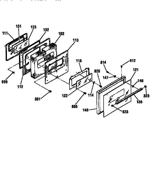 Kenmore 91194381790 door section diagram