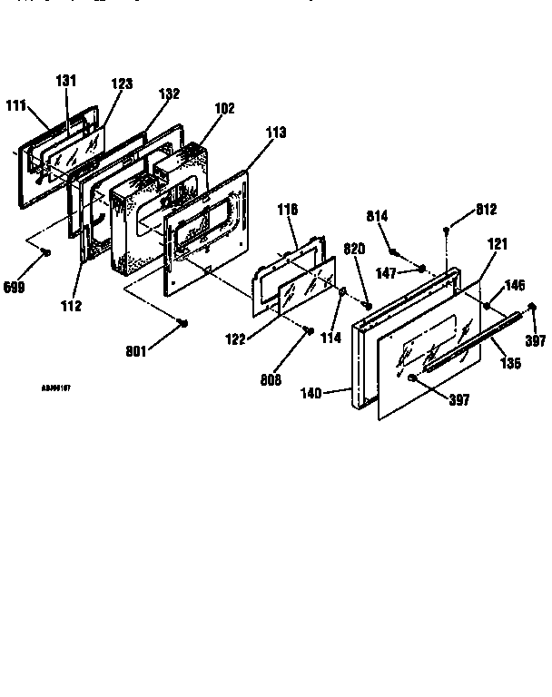 Kenmore 91194476790 door section diagram