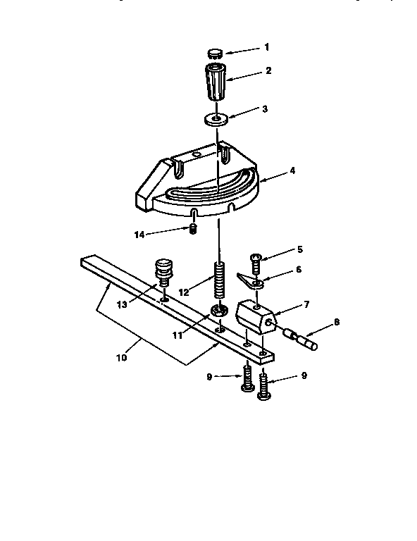 Craftsman 113299315 miter gauge assembly diagram