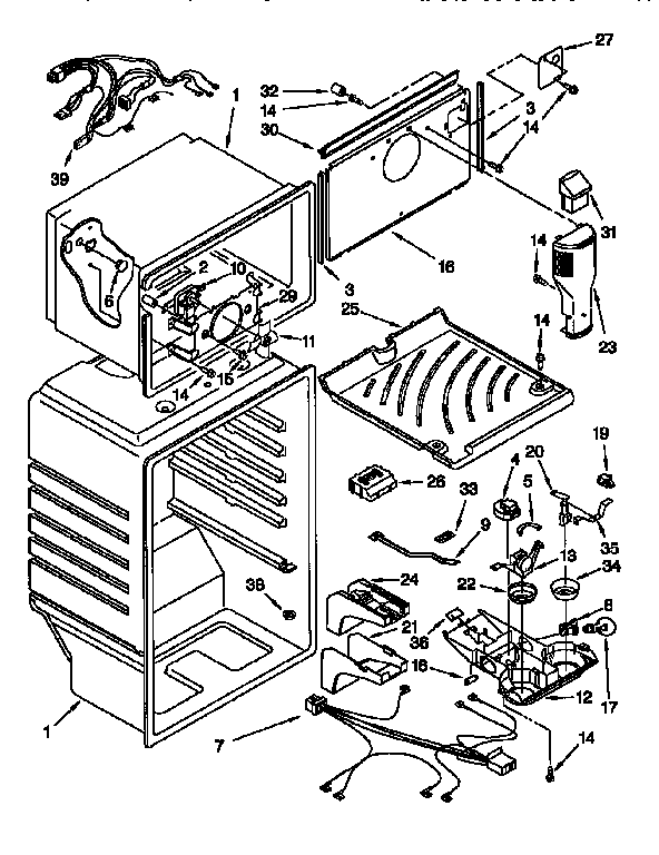 Whirlpool ET21PKXFN00 liner diagram