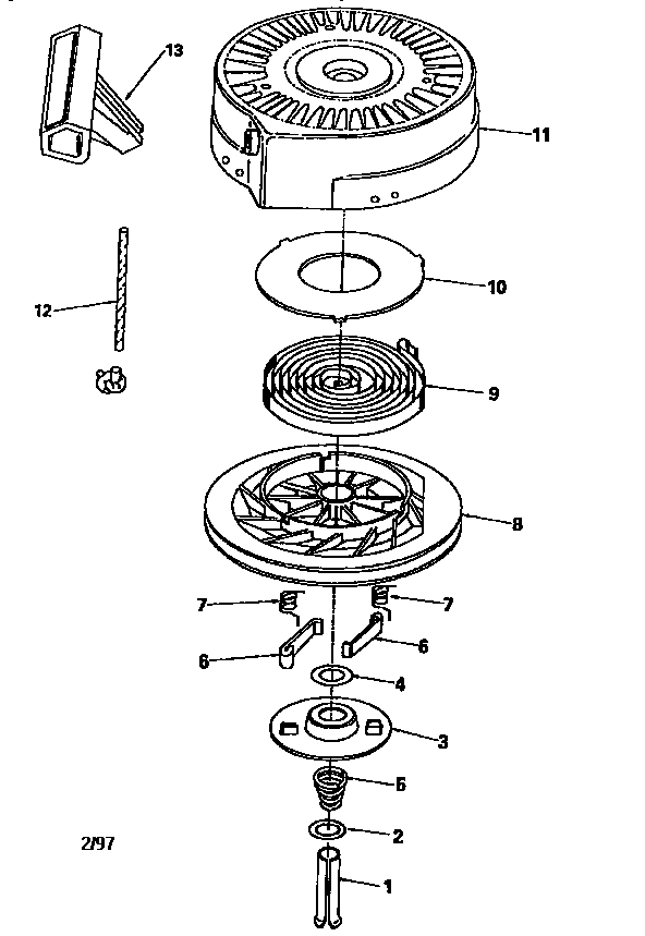 Lawn-Boy 320 (28222-7900001 & UP) starter 590652 (71/143) diagram