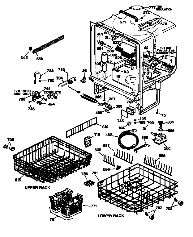 GE GSD1425X66BA body parts diagram