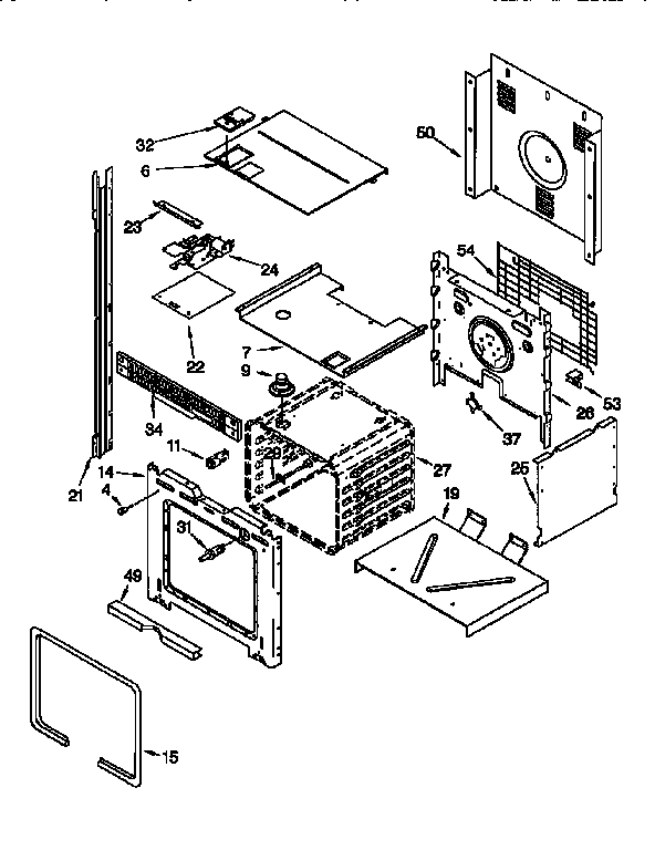 Whirlpool RBD275PDB2 upper oven diagram