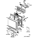 GE GSD650X-68BA escutcheon & door assembly diagram