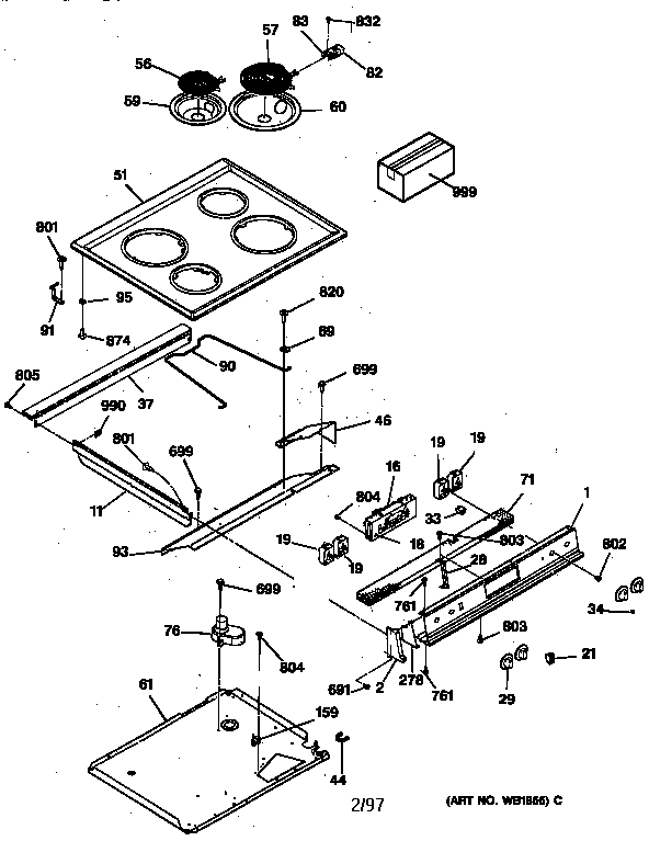 GE JSP28GV2BB control panel diagram
