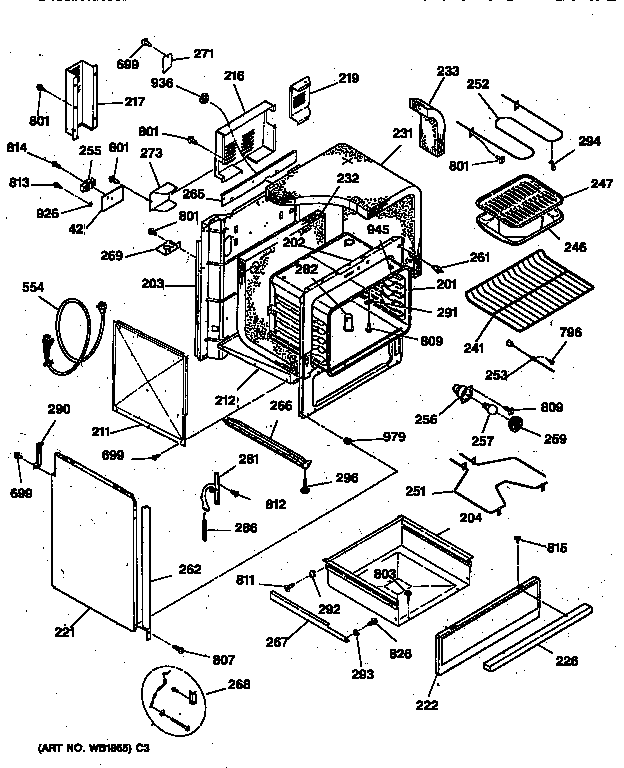 GE JSP28GV2BB body parts diagram
