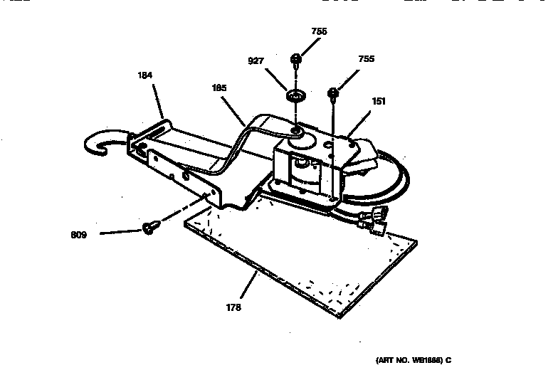 GE JSP28GV2BB door latch diagram