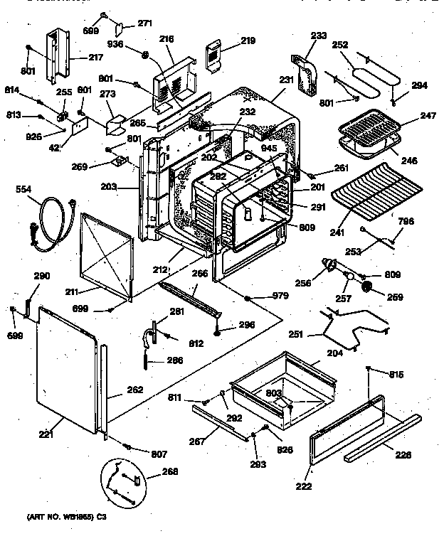 GE JSP31WV2WW body parts diagram