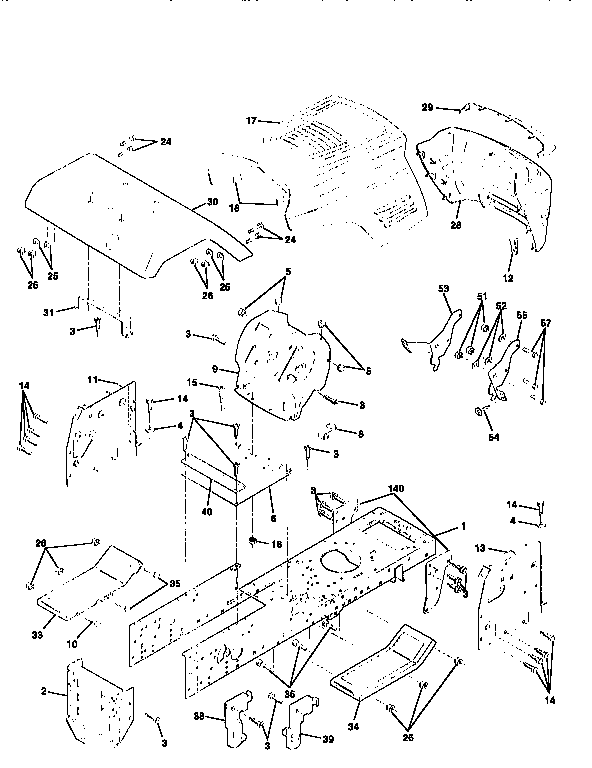 Craftsman 917259381 chassis and enclosures diagram