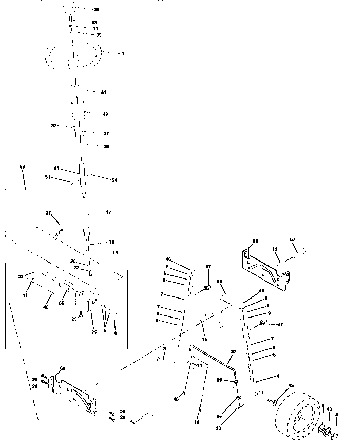 Craftsman 917259381 steering assembly diagram