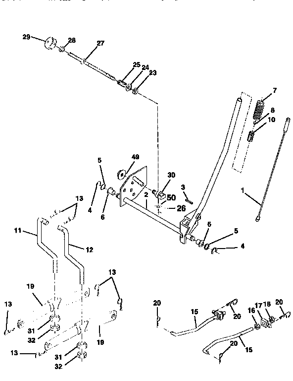 Craftsman 917259381 mower lift diagram