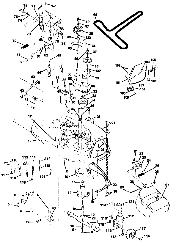 Craftsman 917259381 mower deck diagram