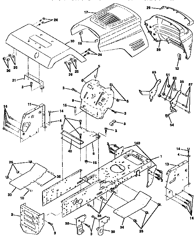 Craftsman 917259341 chassis and enclosures diagram