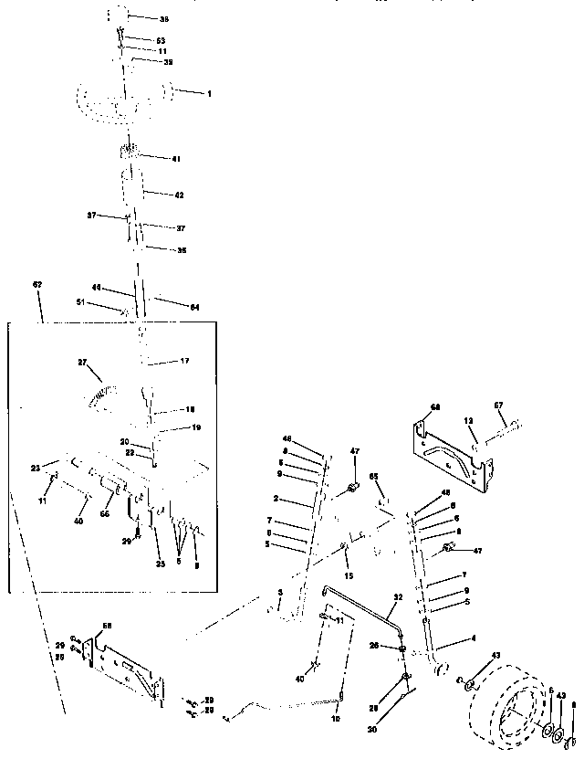 Craftsman 917259341 steering assembly diagram