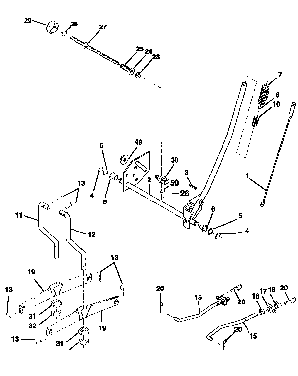 Craftsman 917259341 mower lift diagram