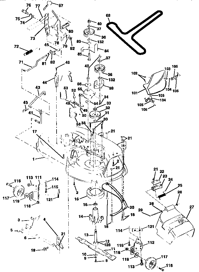 Craftsman 917259341 mower deck diagram