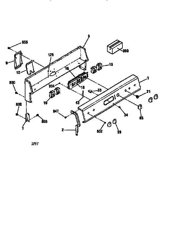 Kenmore 91193271790 backguard section diagram