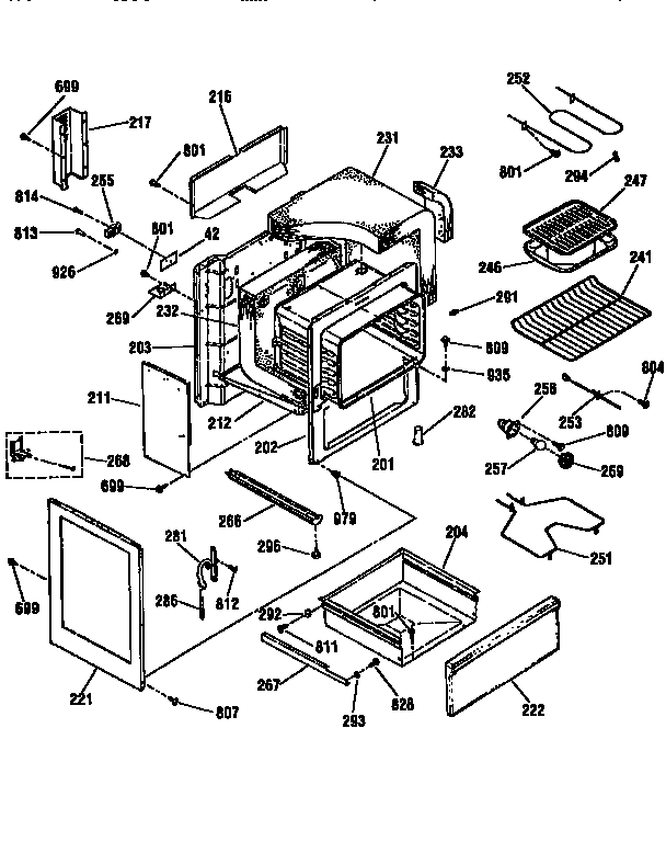 Kenmore 91193271790 body section diagram