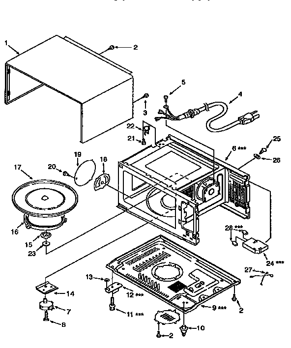 Kenmore 56566301691 cabinet diagram