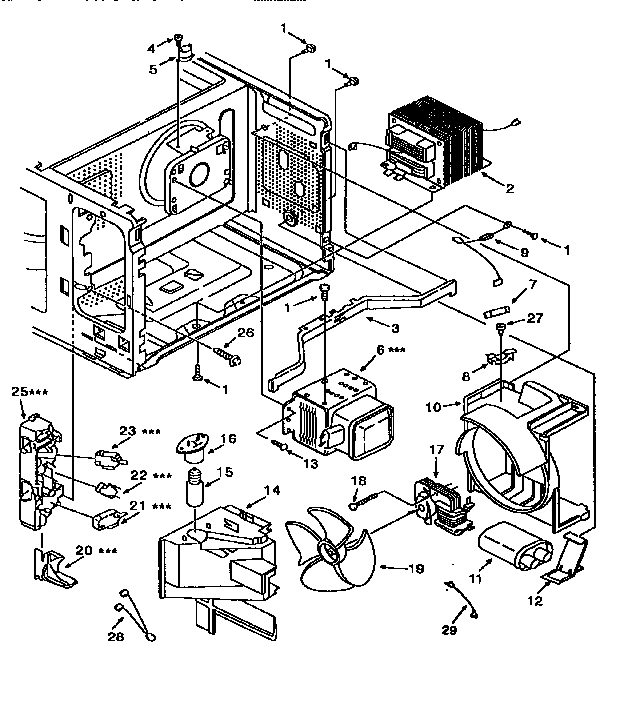 Kenmore 56566301691 switches and microwave diagram