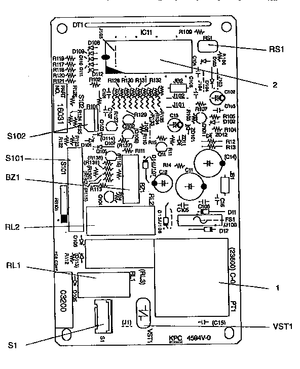Kenmore 56566301691 power and control circuit board diagram
