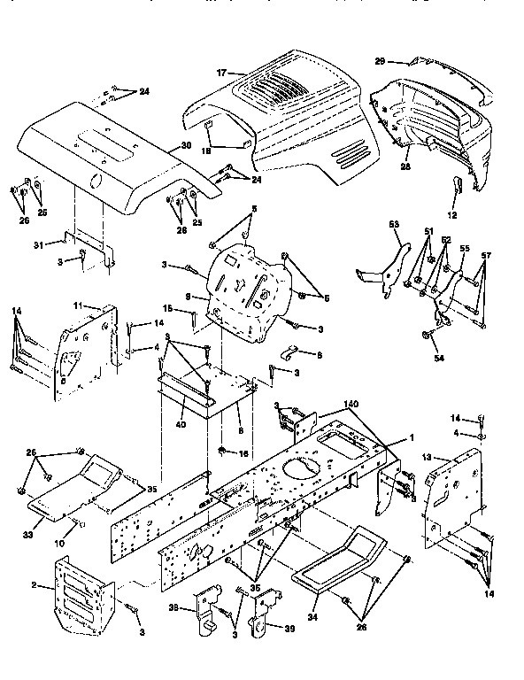 Craftsman 917259331 chassis and enclosures diagram