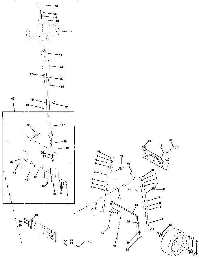 Craftsman 917259331 steering assembly diagram