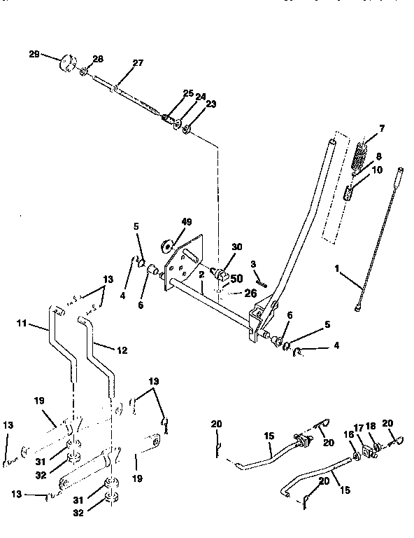 Craftsman 917259331 mower lift diagram