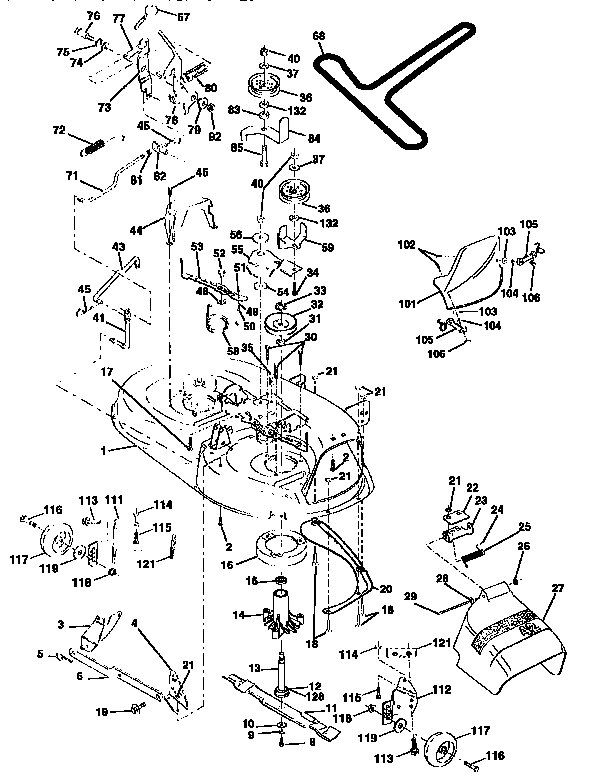 Craftsman 917259331 mower deck diagram
