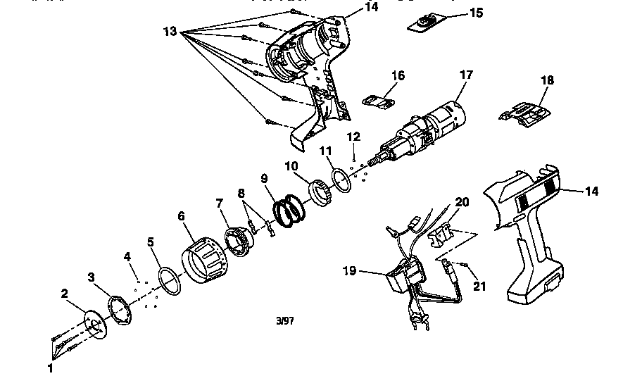 Craftsman 315271570 motor and housing assembly diagram