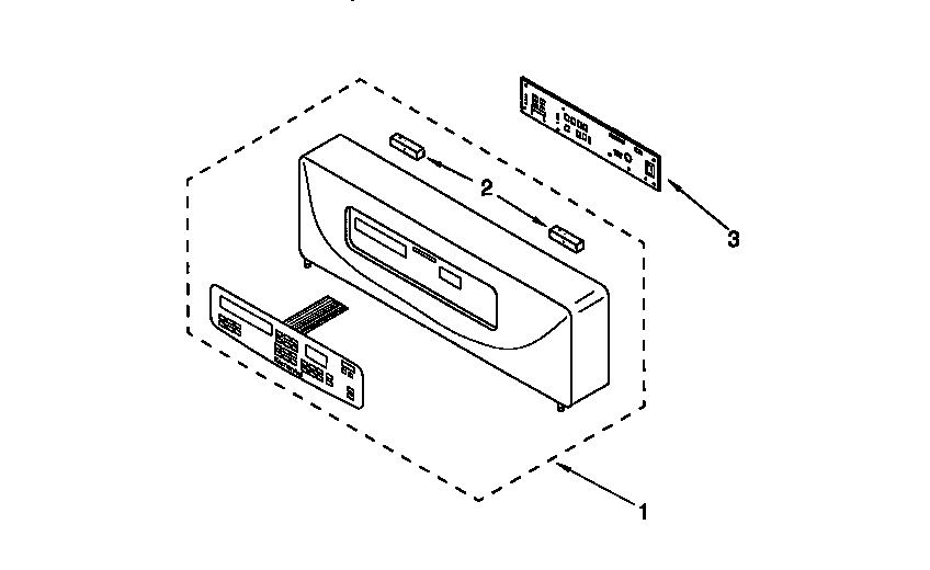 KitchenAid KEBS277DHW2 control panel diagram