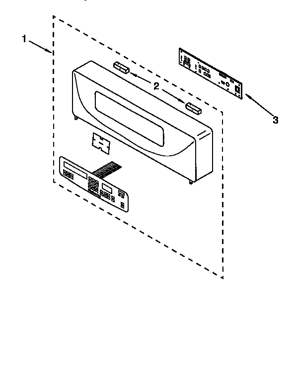 KitchenAid KEBS147DWH2 control panel diagram