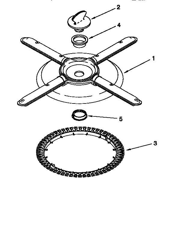 KitchenAid KUDI24SEWH1 lower washarm and strainer diagram