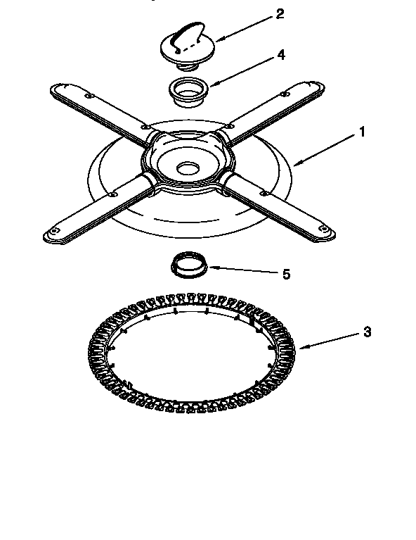 KitchenAid KUDV24SEWH1 lower washarm and strainer diagram