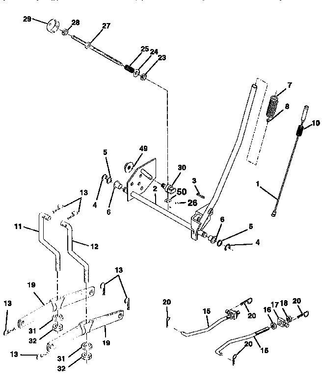 Craftsman 917259530 mower lift diagram