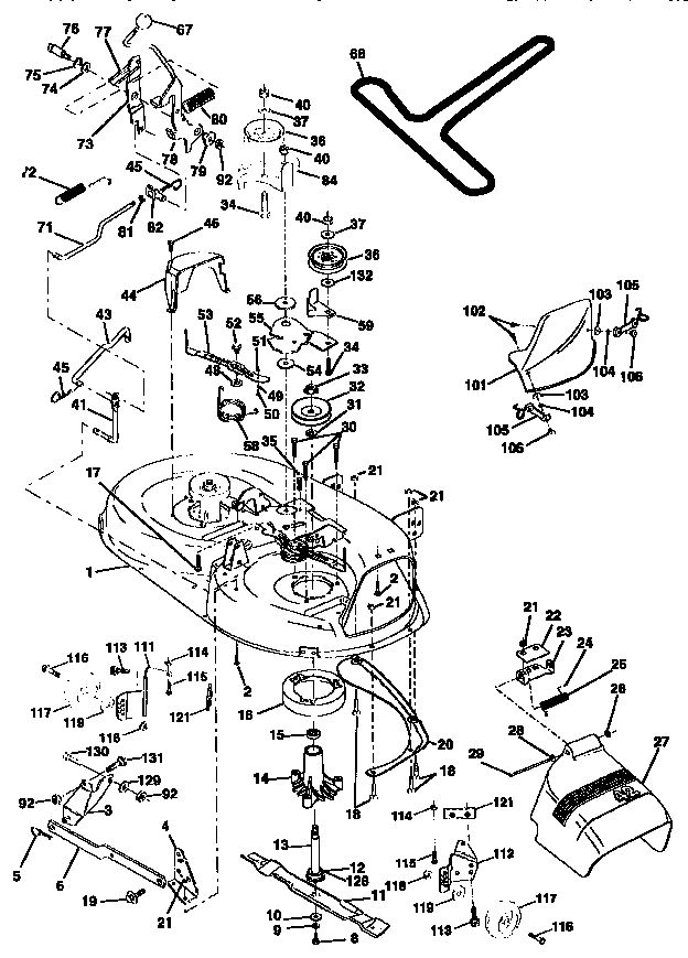 Craftsman 917259530 mower deck diagram