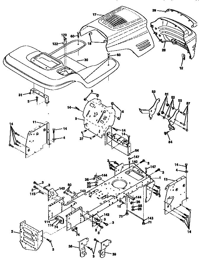 Craftsman 917259520 chassis and enclosures diagram