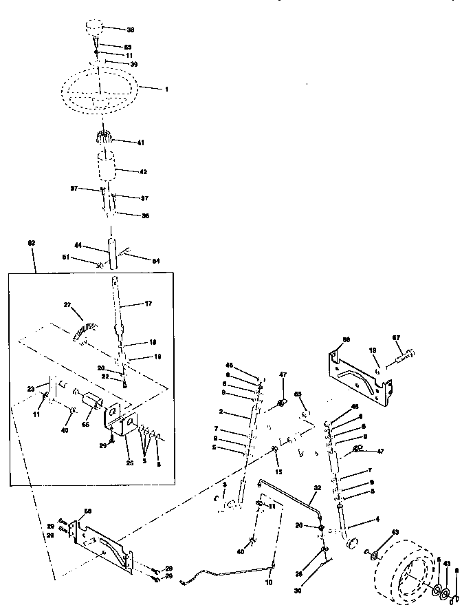 Craftsman 917259520 steering assembly diagram
