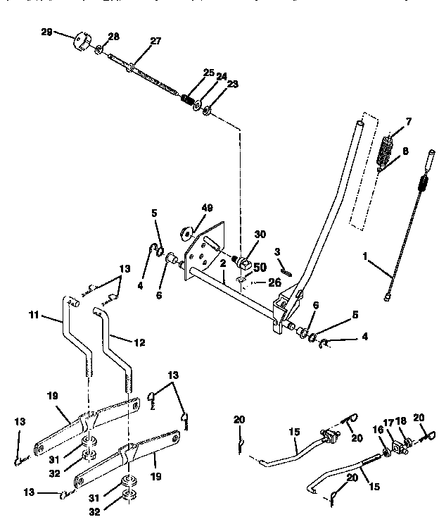 Craftsman 917259520 mower lift diagram