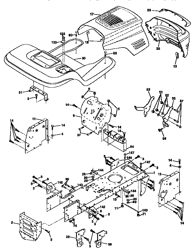Craftsman 917259030 chassis and enclosures diagram