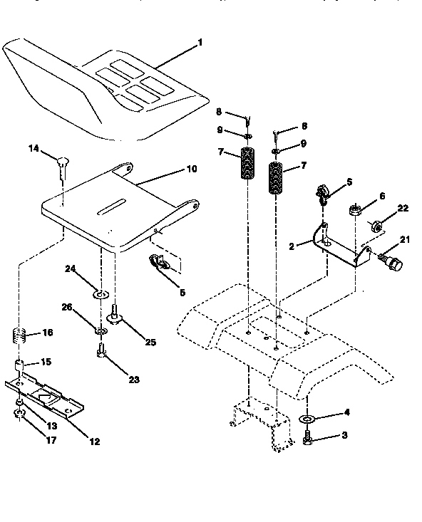 Craftsman 917259030 seat assembly diagram