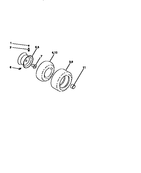 Craftsman 917259030 wheels and tires diagram