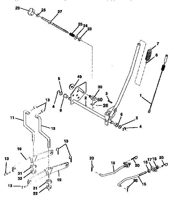 Craftsman 917259030 mower lift diagram